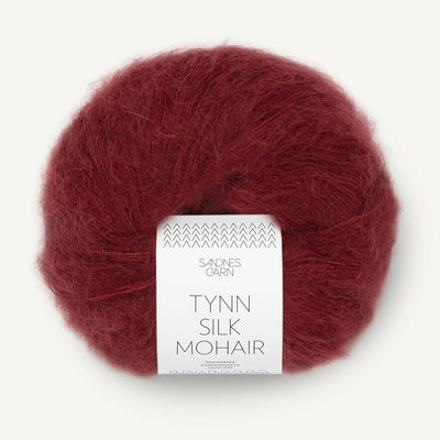 Tynn Silk Mohair 4054 Dyb vinrød