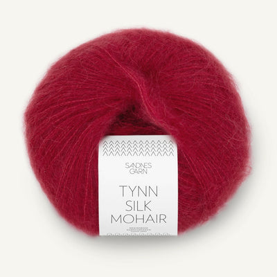 Tynn Silk Mohair 4236 Dyb rød