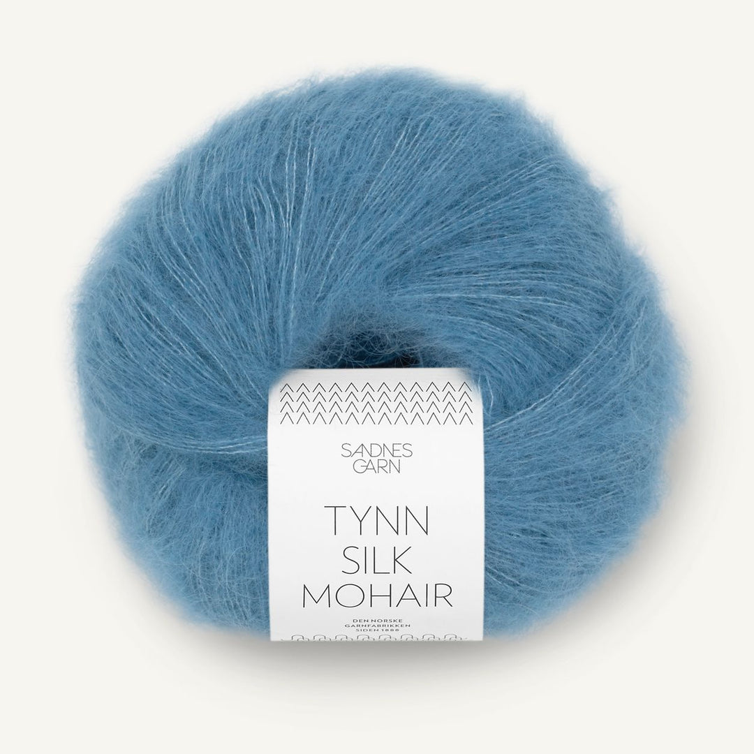Tynn Silk Mohair 6042 Mørk himmelblå - Sandnes Garn