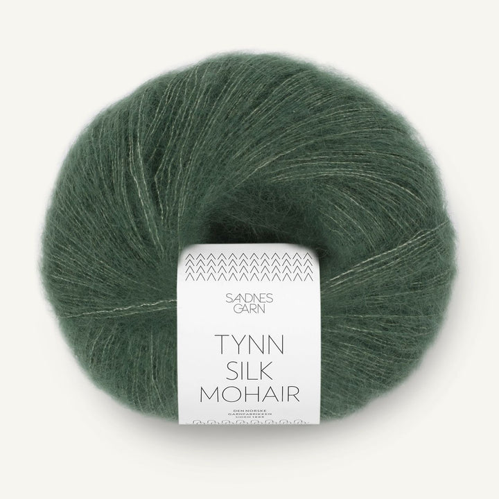 Tynn Silk Mohair 8581 Dyb skovgrøn - Sandnes Garn