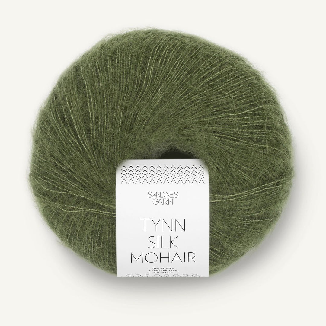 Tynn Silk Mohair 9062 Olivengrøn - Sandnes Garn