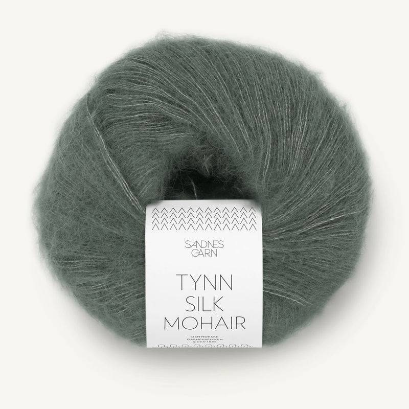 Tynn Silk Mohair 9071 Støvet Olivengrøn