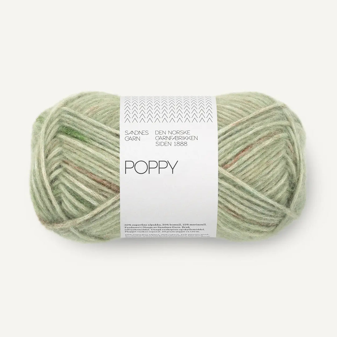 Poppy 8520 Green Marble - Sandnes Garn