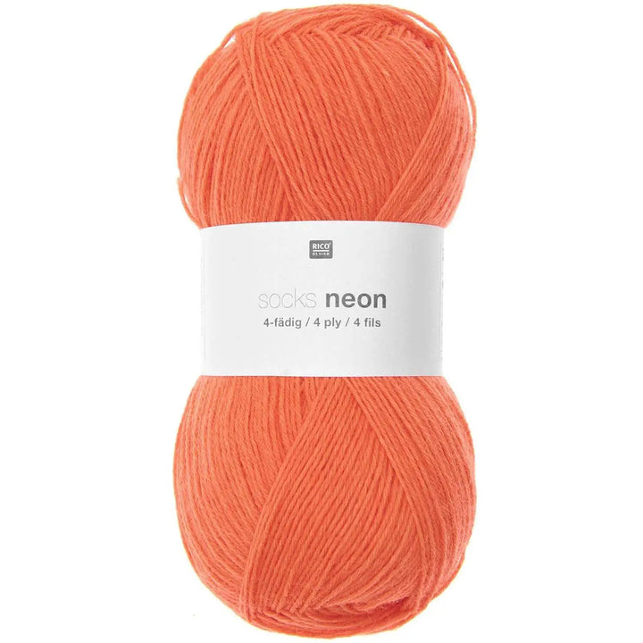 Socks Neon 04 Orange - Rico Design Garn