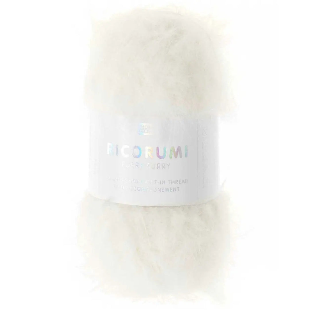Ricorumi Furry Furry 01 Hvid - Rico Design Effektgarn