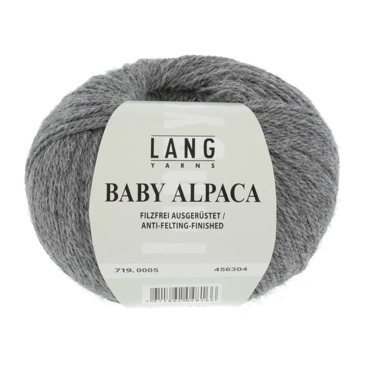 Baby Alpaca 05 Gråmeleret - Lang Yarns Garn