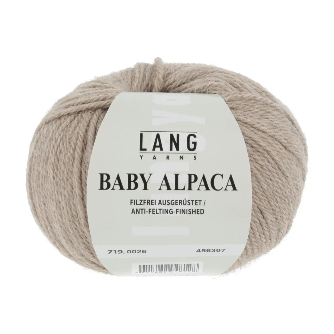 Baby Alpaca 26 Sandmeleret - Lang Yarns Garn