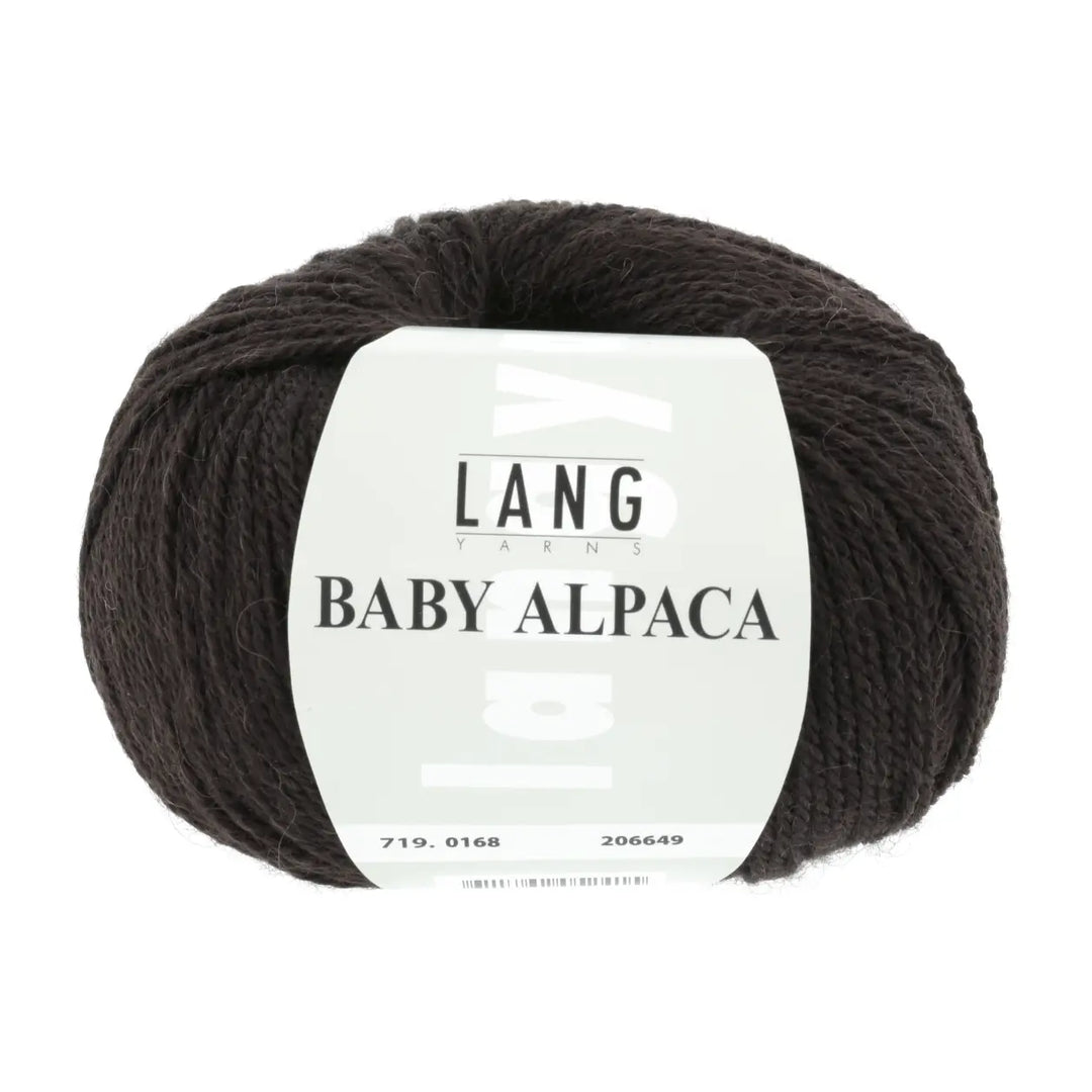 Baby Alpaca 168 Sortbrun - Lang Yarns Garn