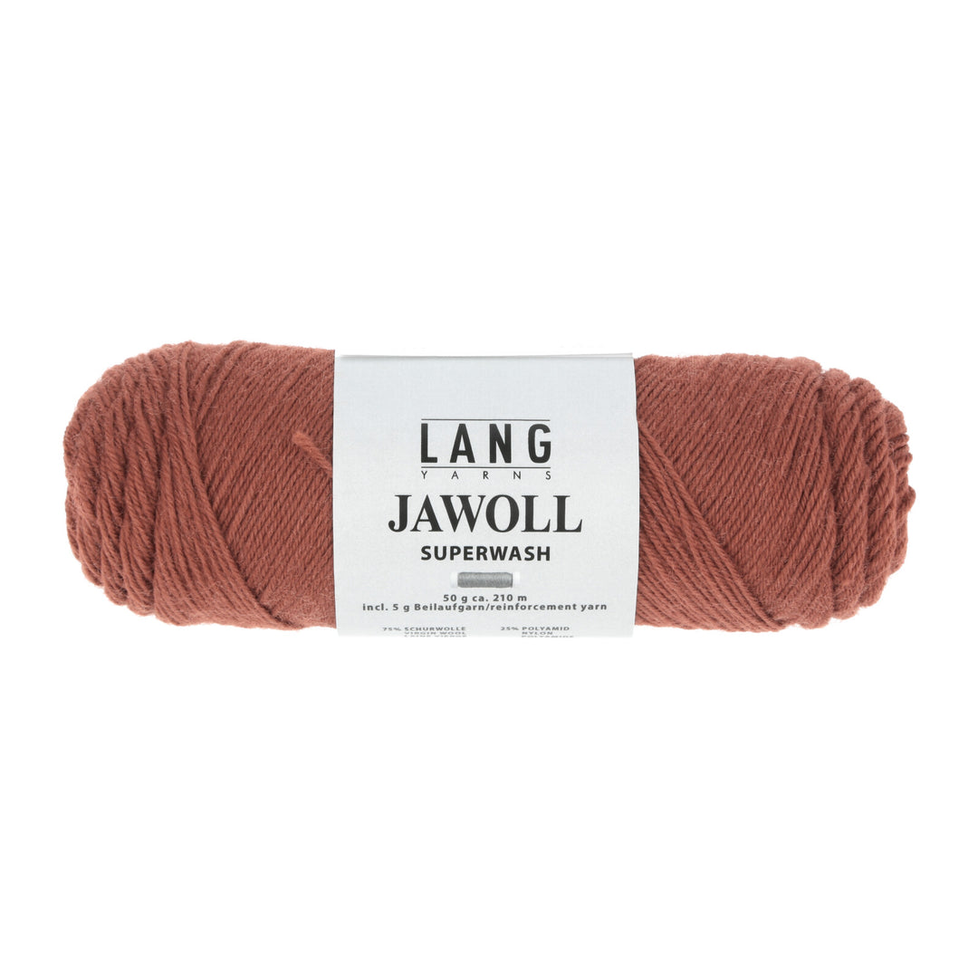 Jawoll 215 Brændt Orange - Strømpegarn fra Lang Yarns