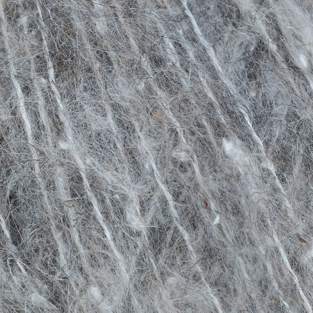 Alpakka Lin 16066 Tweed Varm Grå - Rauma Garn