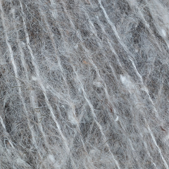 Alpakka Lin 16066 Tweed Varm Grå - Rauma Garn