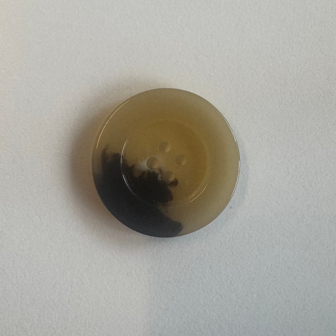 Knap 28mm Galalit Lys m/kant