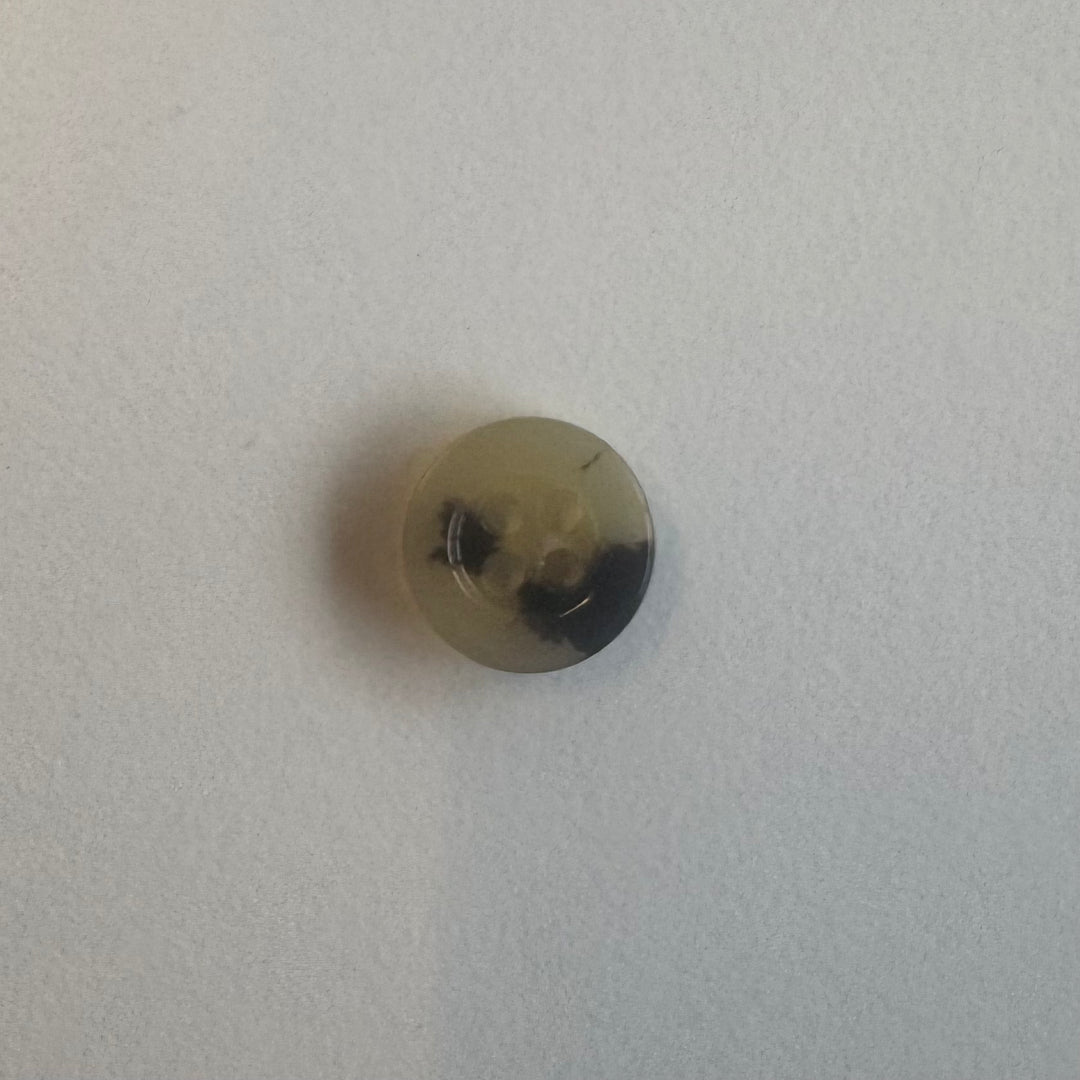 Knap 12mm Galalit Lys m/kant
