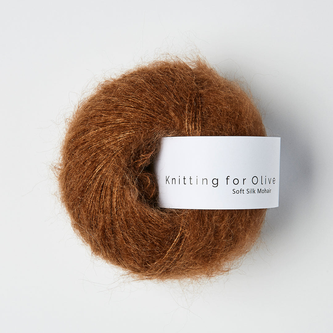 KFO Soft Silk Mohair - Mørk Cognac - Knitting for Olive garn