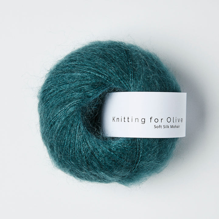 KFO Soft Silk Mohair - Petroleumsgrøn - Knitting for Olive garn