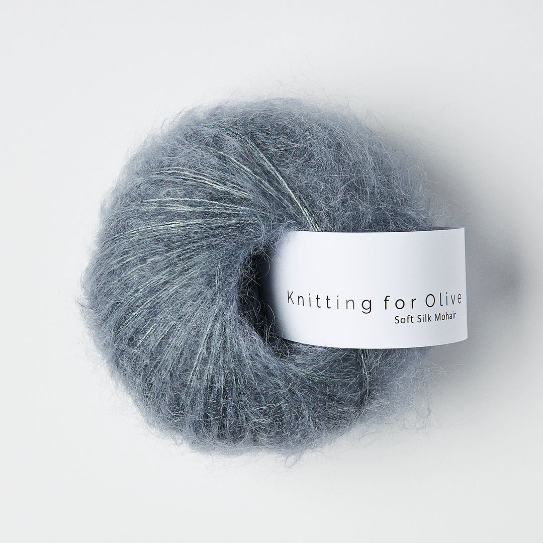 KFO Soft Silk Mohair - Støvet Petroleumsblå - Knitting for Olive garn