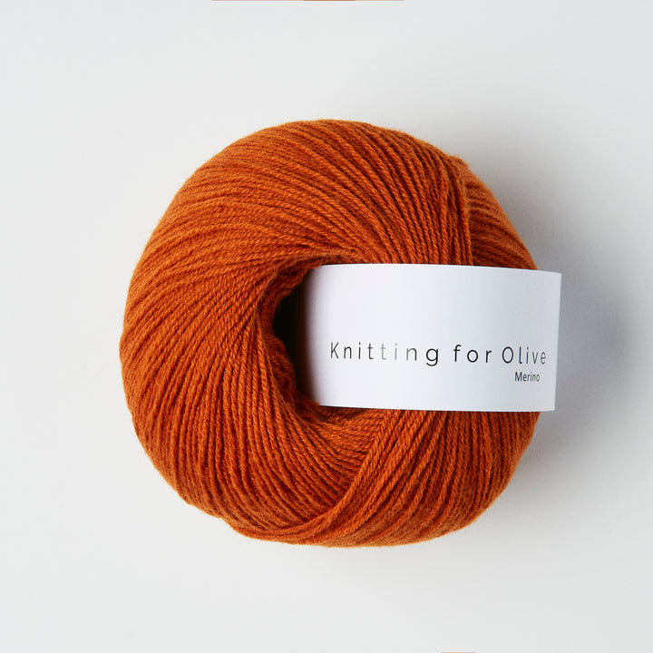 KFO Merino - Brændt Orange - Knitting for Olive garn