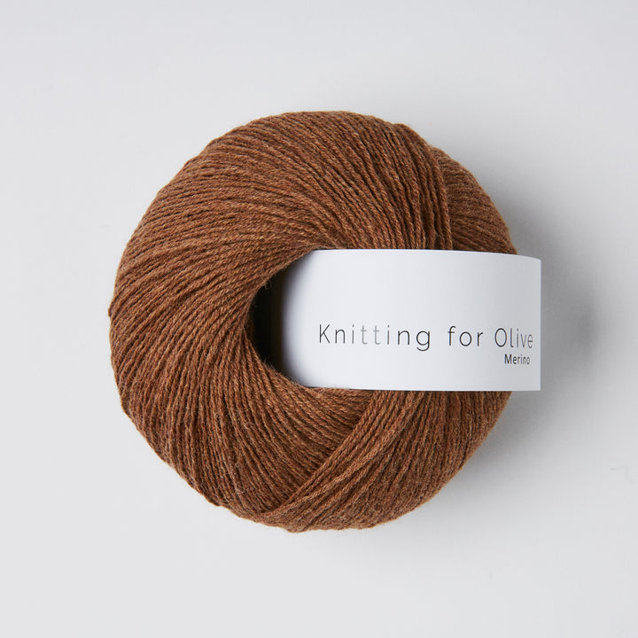KFO Merino - Mørk Cognac - Knitting for Olive garn