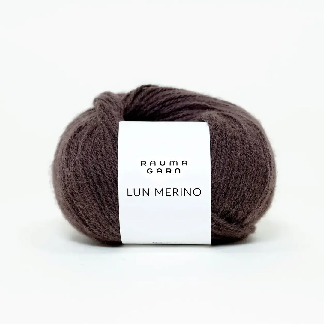 Lun Merino 06 Mørk Chokolade - Rauma Garn
