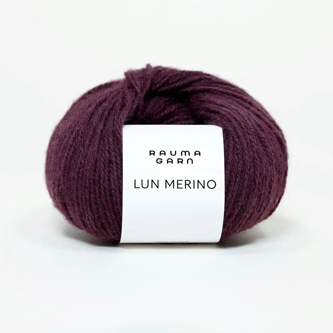 Lun Merino 42 Mørk Burgundy - Rauma Garn