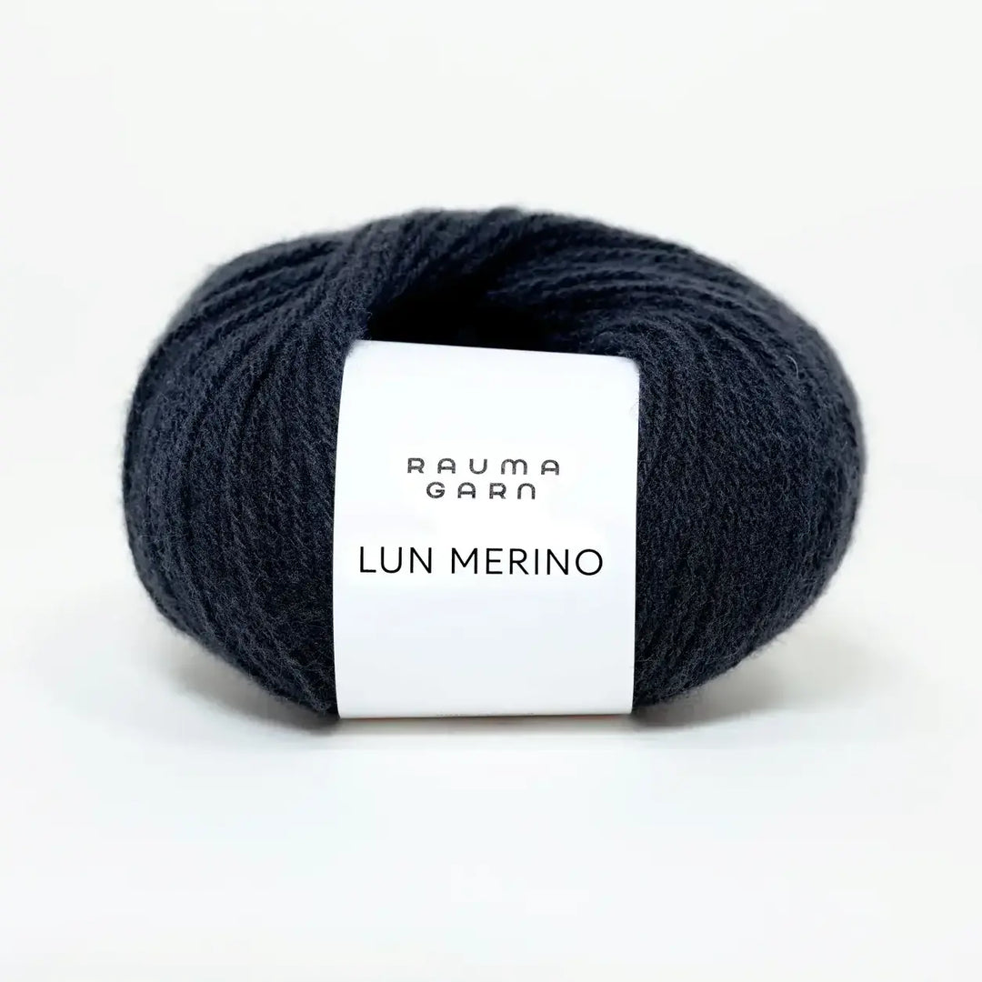 Lun Merino 78 Sort - Rauma Garn