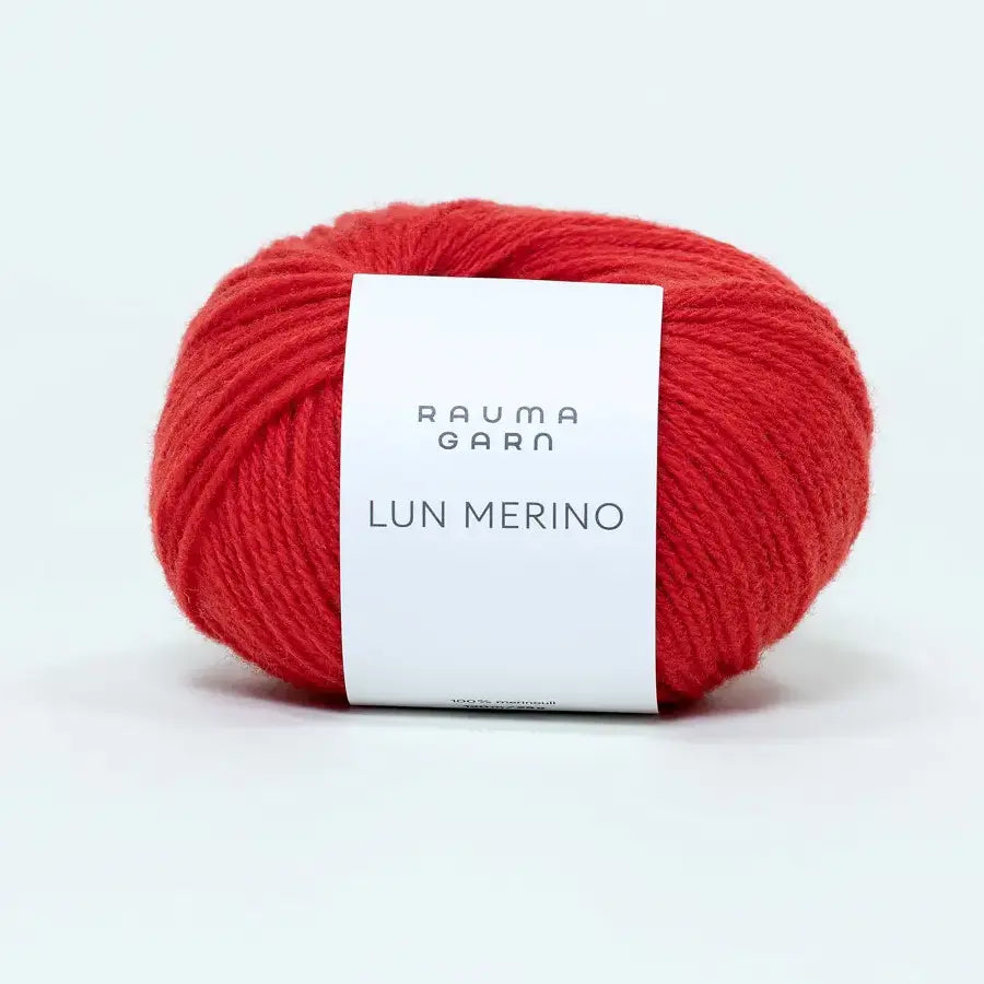 Lun Merino 8798 Rød - Rauma Garn