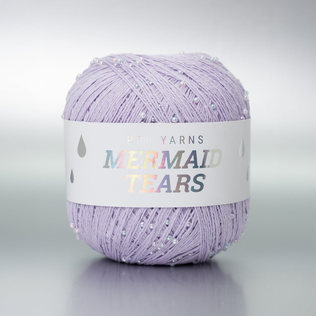 Mermaid Tears - Lilla - Effektgarn med perler fra PRU Yarns