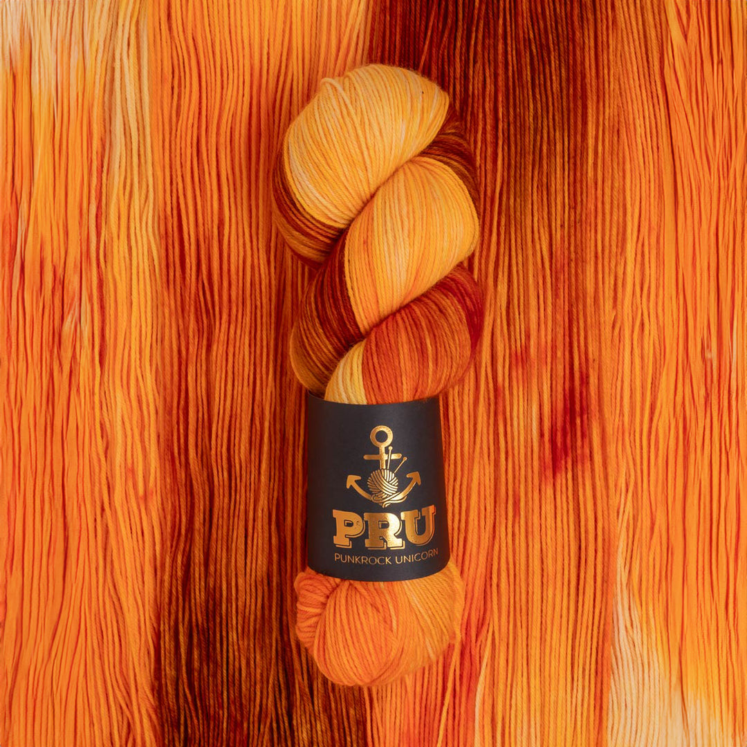 Soul - Orange Glow - Håndfarvet garn fra PRU Yarns