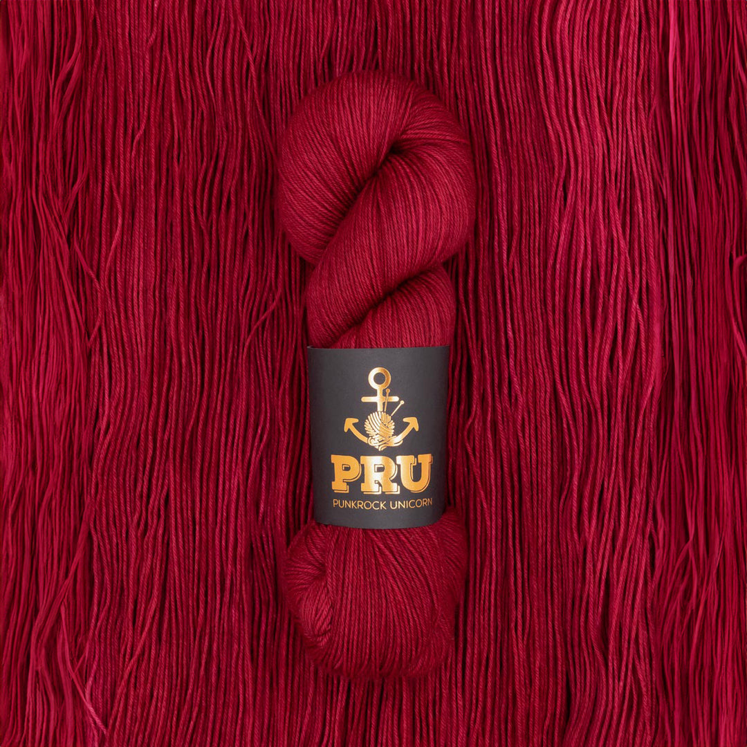 Soul - Red Velvet - Håndfarvet garn fra PRU Yarns