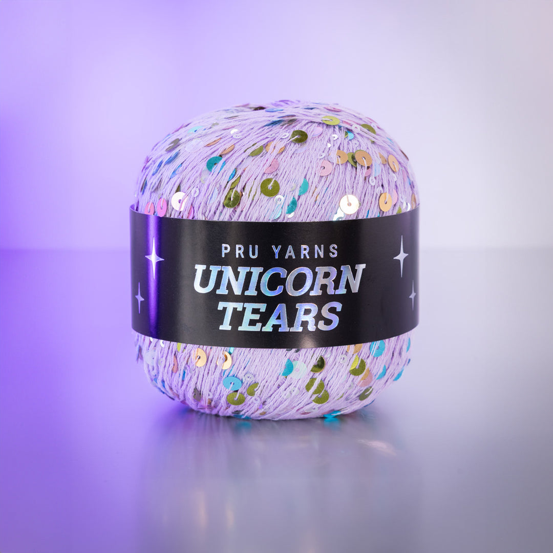 Unicorn Tears - Lilla - Effektgarn med pailletter fra PRU Yarns