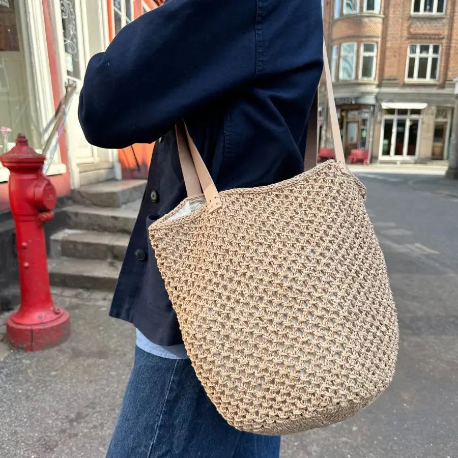 PetiteKnit - For til taske med rund bund 80 cm - Natur