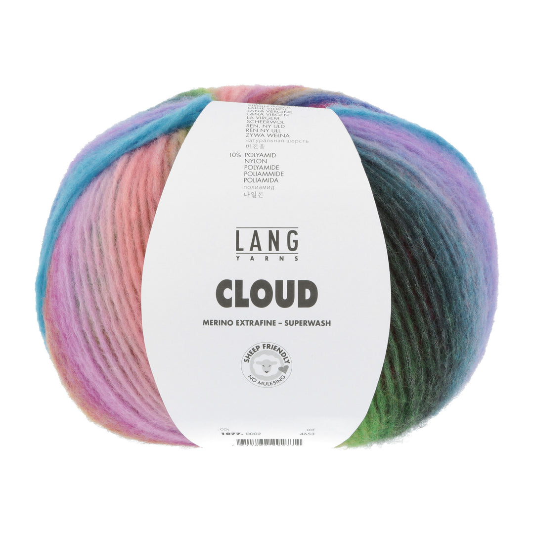 Cloud 002 Flerfarvet - Lang Yarns Garn