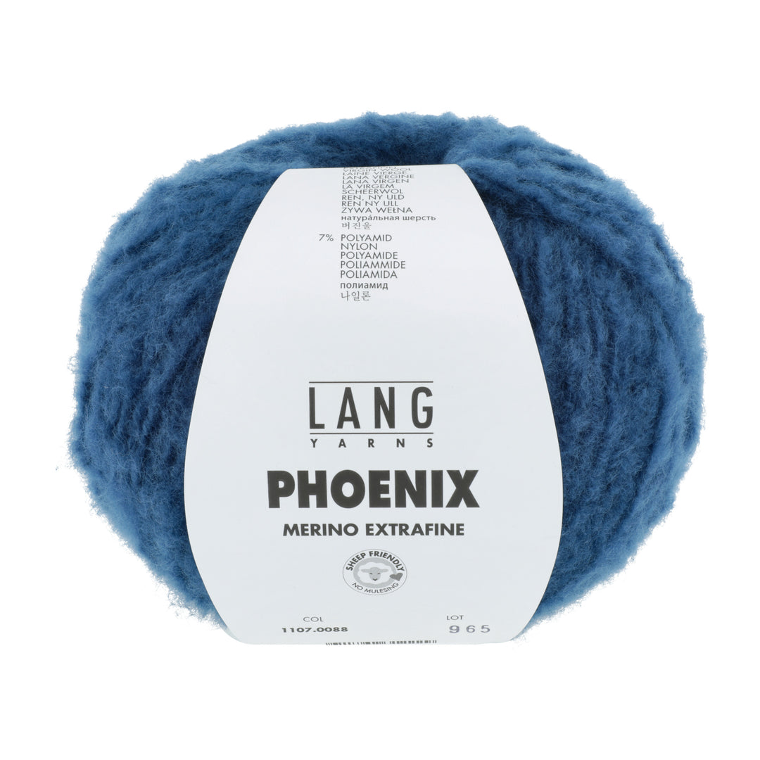 Phoenix 088 Blå - Lang Yarns Garn