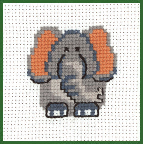 Broderikit 8x8 cm - Elefant 14-7318