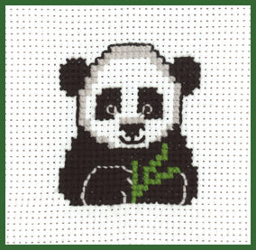 Broderikit 8x8 cm - Panda 14-7319