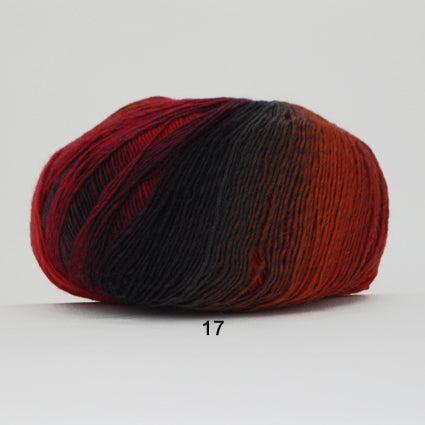 Long Colors 17 Rød/Mørkebrun - Hjertegarn