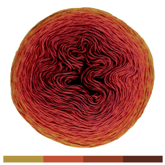 Colour Cake 6013 Choco Lava - Durable garn med farveskift