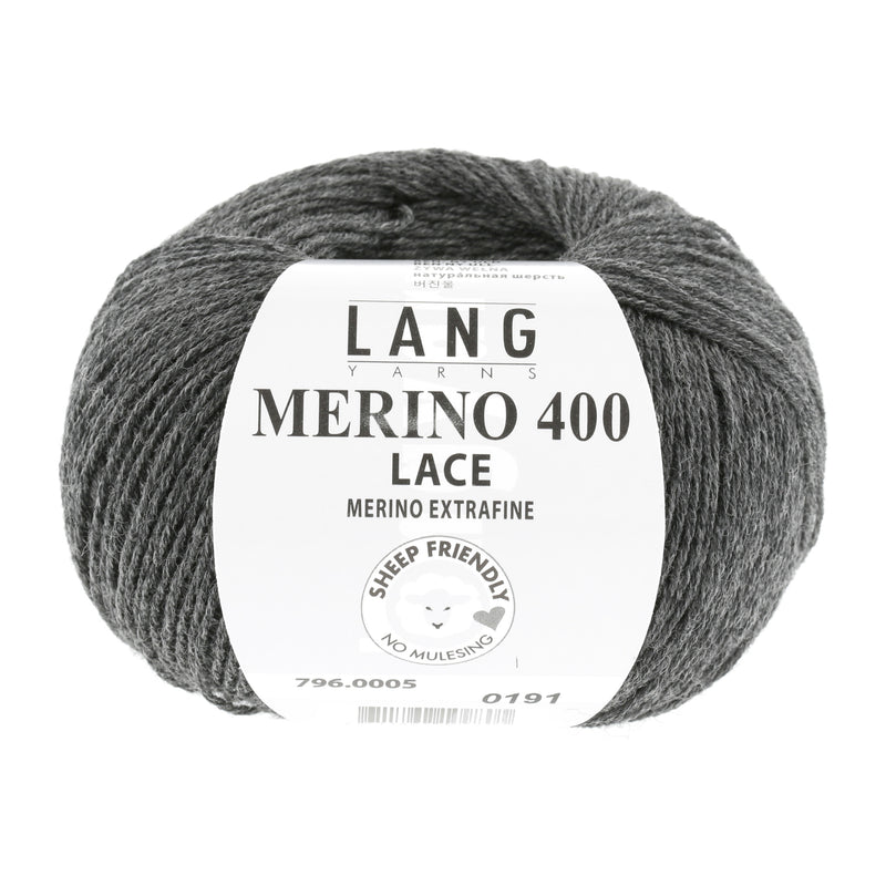 Merino 400 Lace 05 Mørk grå