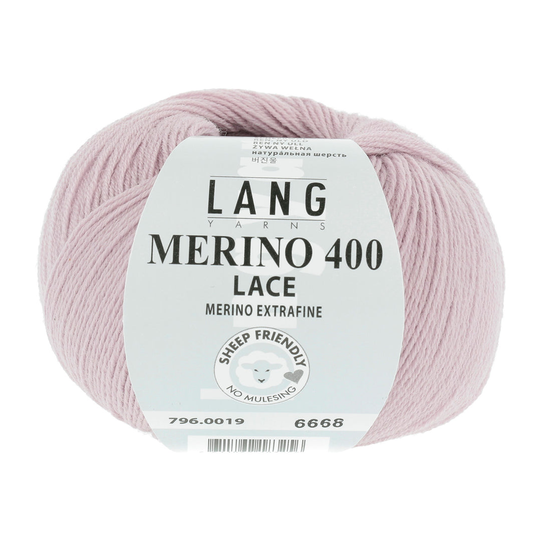 Merino 400 Lace 19 Rosa - Lang Yarns Garn