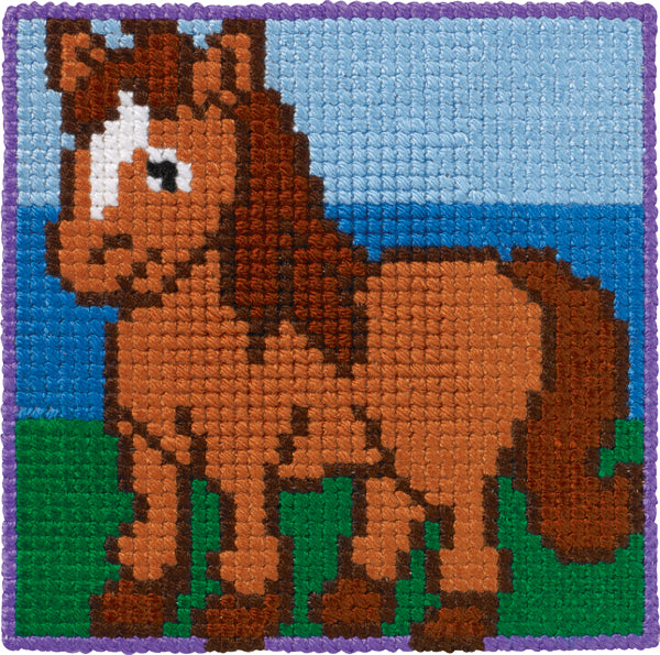 Broderikit 25x25 cm - Hest 9352